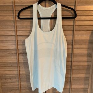Light Blue Lululemon razorback tank